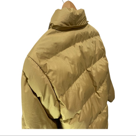 SAIPING HIGH QUALITY FASHION GOLD FULL ZIP VELCRO QUILTED PUFFER JACKET SIZE S/P - Picture 9 of 16